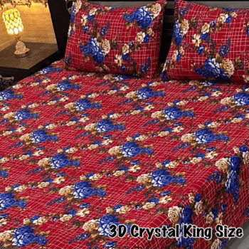 Crystal King Size Bedsheet | 3 Pcs